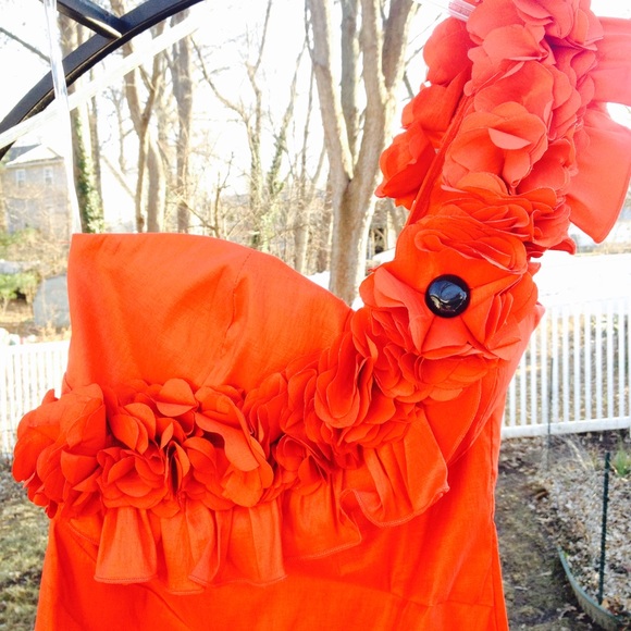 👗Red Swag Shoulder Cocktail Dress - Picture 8 of 8