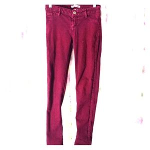 Skinny Maroon Jeans