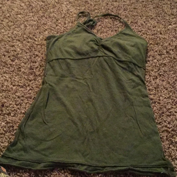 Green halter top