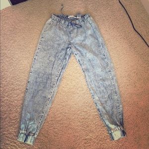 Acid wash joggers