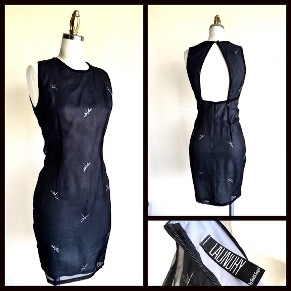 Laundry by Shelli Segal Dresses & Skirts - Final MD, ! Laundry Black Organza Dragonfly Dress.