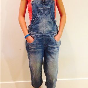 Washed out Denim Overalls