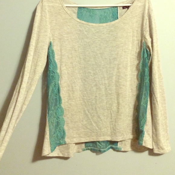 Lace back top