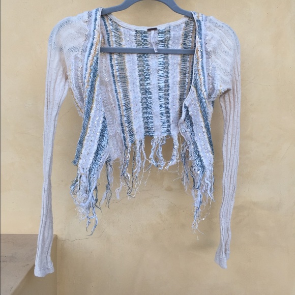 Free People Fringe Cardi