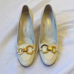 Bruno Magli White Heels