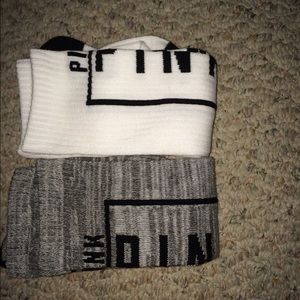 Two pairs of Victoria's Secret socks