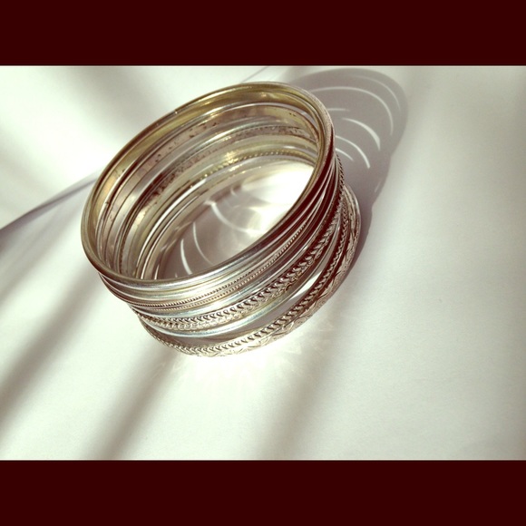 Silver bangles