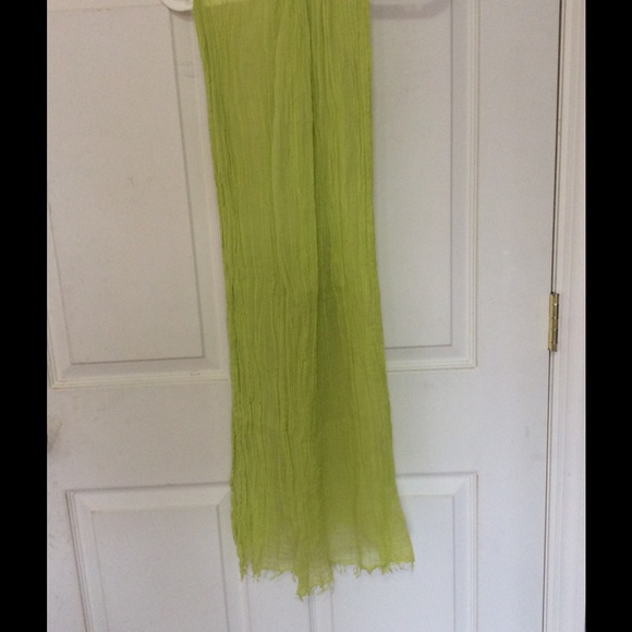 Lime green scarf