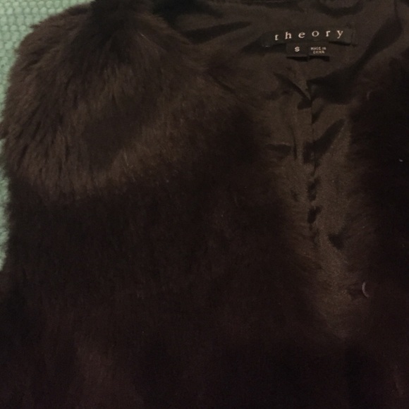 Theory dark brown rabbit fur vest small - Picture 4 of 4