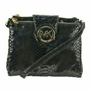 Like New Michael Kors Fulton Python Crossbody