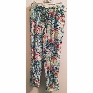 F21 TROPICAL SOFT PANT w/ POCKETS