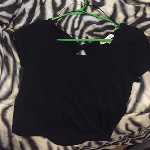 Black crop top