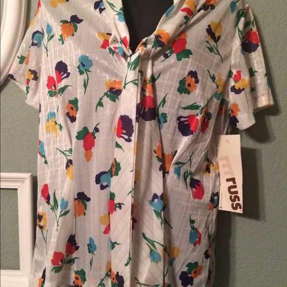Vintage floral secretary blouse - Picture 3 of 4