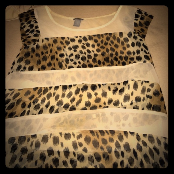 See thru cheetah print top