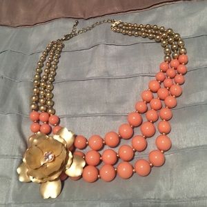 Peach Flower Necklace
