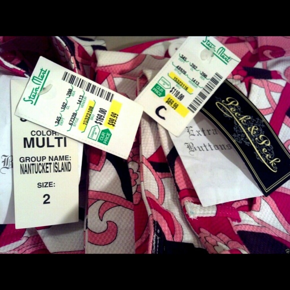 Peck & Peck 2 Piece Set Suit Pink Flower Print NWT - Picture 3 of 3