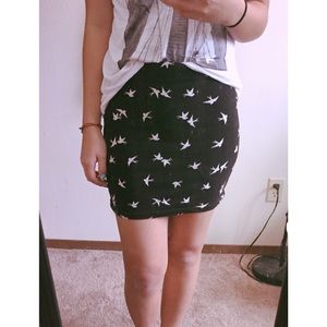 Bodycon bird skirt