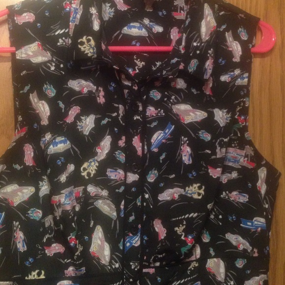 Rockabilly style button up dress