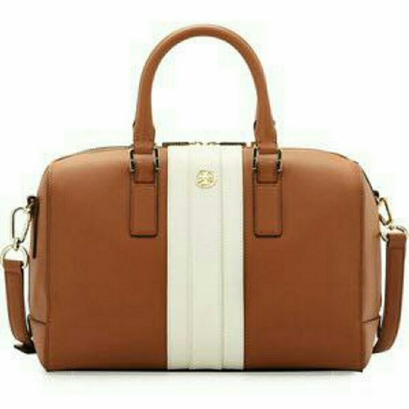 Tory Burch Robinson Striped Middy Satchel
