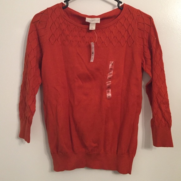Loft NWT ORANGE SWEATER