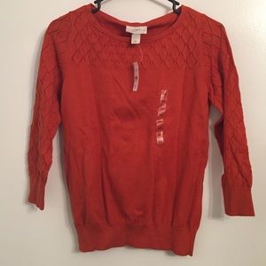 Loft NWT ORANGE SWEATER