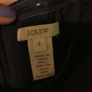 J. Crew Juliet navy strapless silk cocktail dress