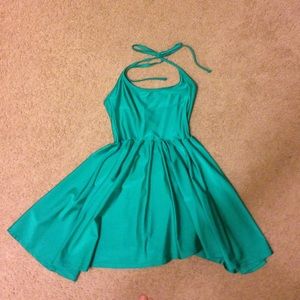 American Apparel nylon halter dress.