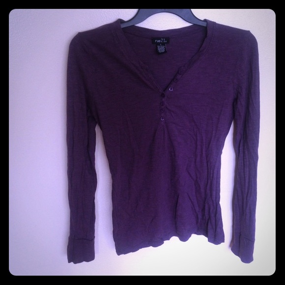 Purple long sleeved blouse