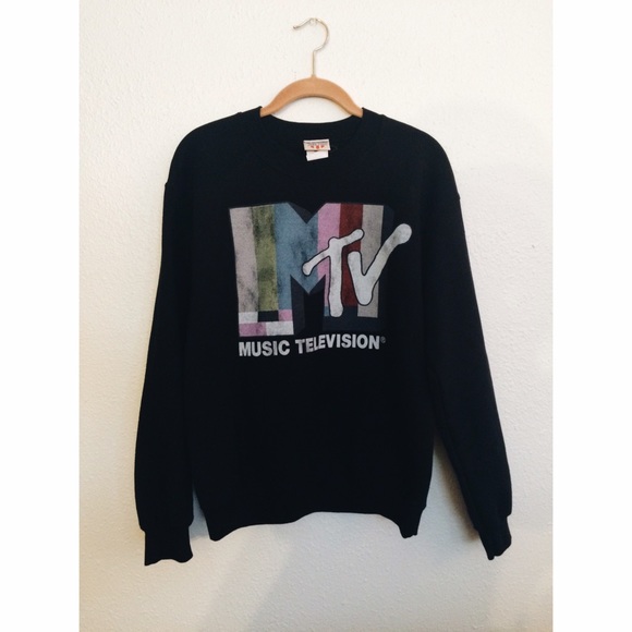 Junk Food Clothing Sweaters - "Junk Food" MTV logo sweatshirt