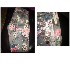 Wet Seal floral jeans