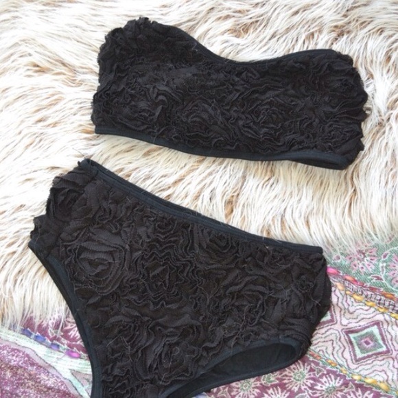 American Apparel 3D rose swim set