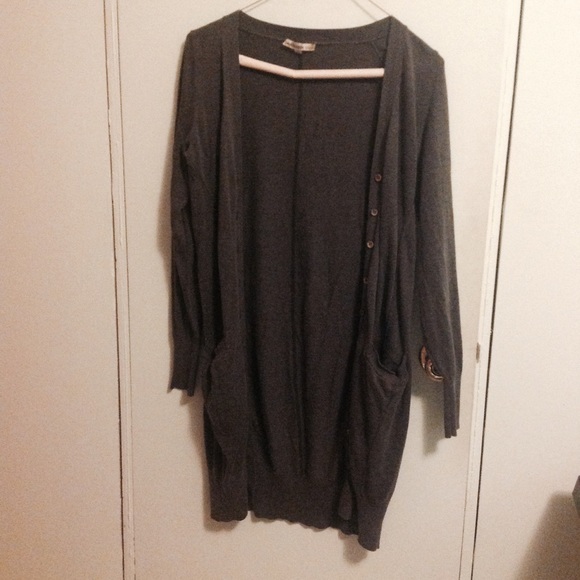 Haute Hippie Gray Long Cardigan