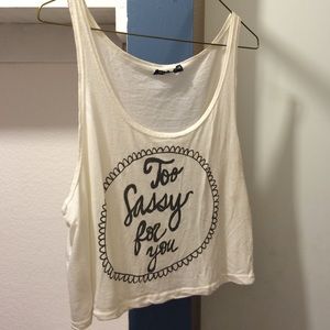 brandy melville "too sassy for you" tank