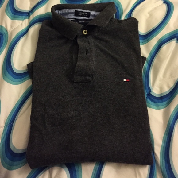 Used mens dark grey custom fit polo