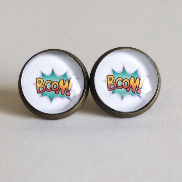 2 for 10🎀 boom bronze tone earrings - Picture 4 of 7