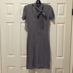 Betsy Johnson cable knit sweater dress grey size M