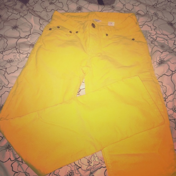 J Crew Yellow Cords