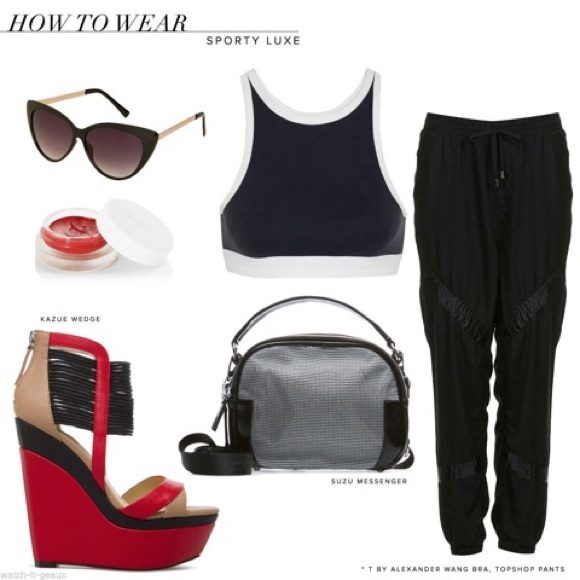 *SOLD**GX by Gwen S. Red-Black Platform Heels 8.5 - Picture 2 of 4