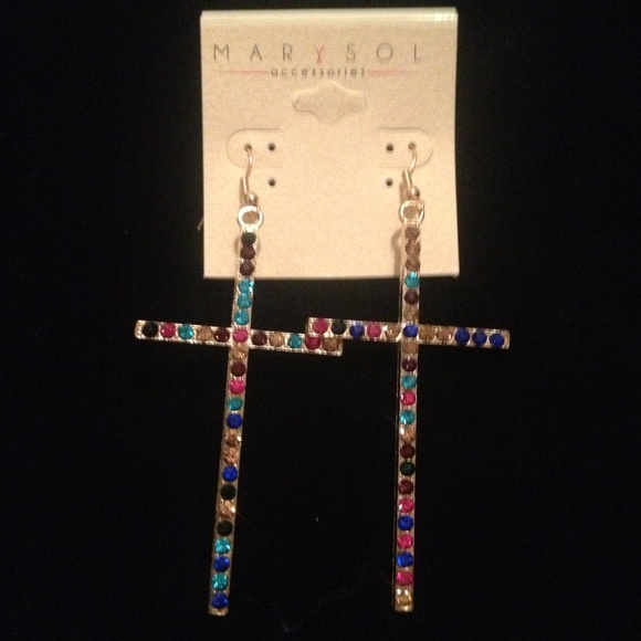 Medium Cross multiple color earrings