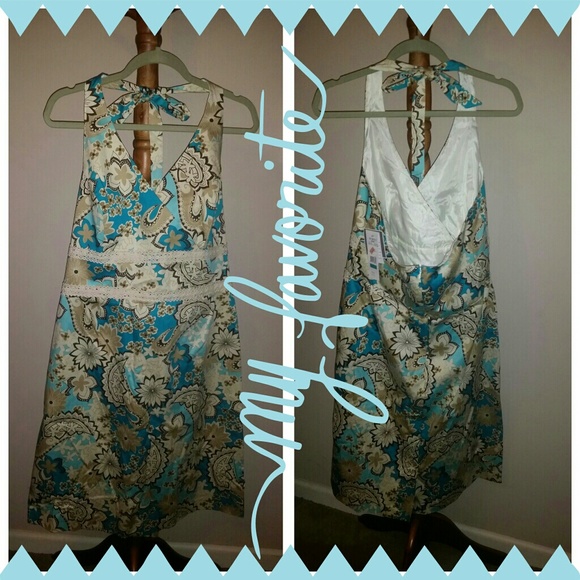 Halter back dress with lace boddice🎉🎉