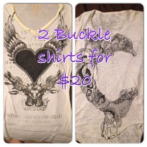 Two large women's shirts purchased from the Buckle