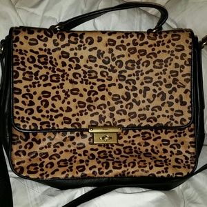 Fossil Leopard Print Cowhide Purse!