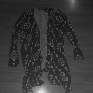 Black and grey aztec cardigan