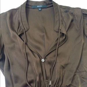 Authentic Gucci Brown Silk Top