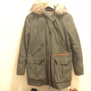 Zara green parka