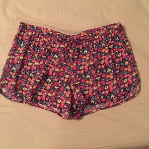 Floral drawstring shorts