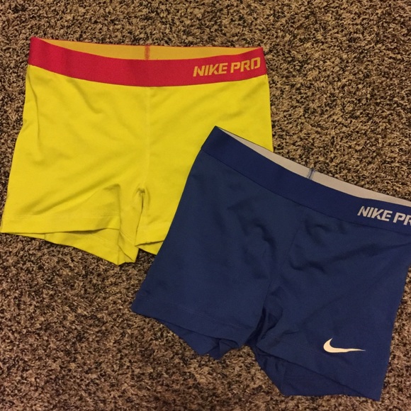 Bundle- Blue Nike Pros + Yellow Nike Pros