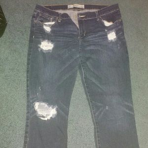 Abercrombie distressed skinny jeans