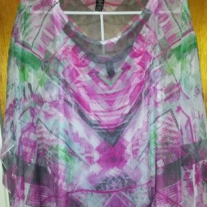BNWT Style & CO Poncho with matching tank