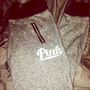 Black and gray pink jogger sweats